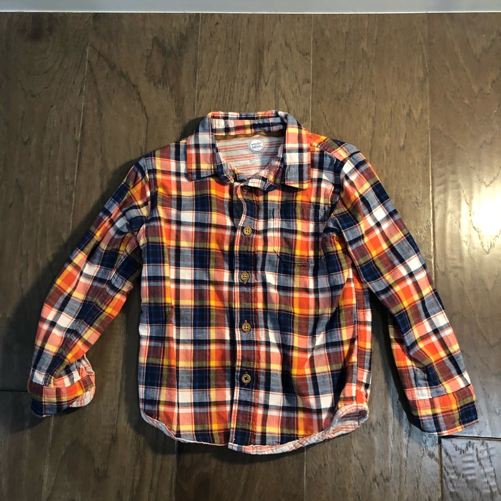Wonder Nation plaid button down 4t